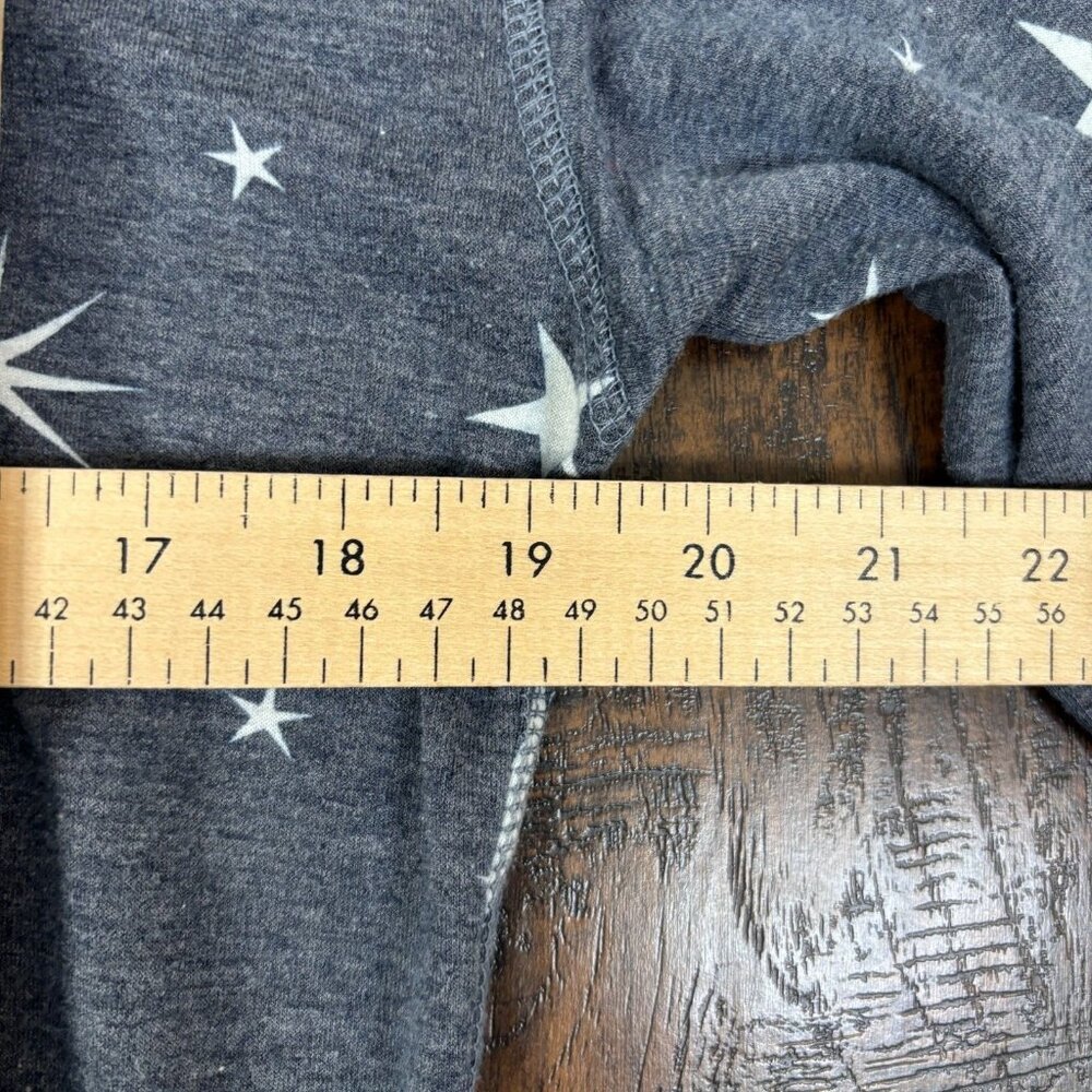 Wildfox Sweatshirt Medium Blue Stars Cropped Hoodie Pullover Women's Casual - Picture 8 of 10